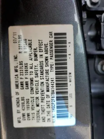 2011 HONDA ACCORD SE  