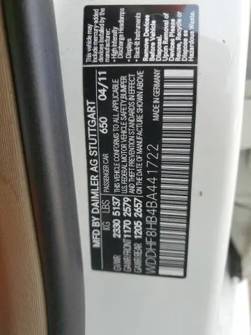 2011 MERCEDES-BENZ E 350 4MATIC  