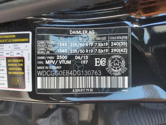 2013 MERCEDES-BENZ GLK 250 BLUETEC  