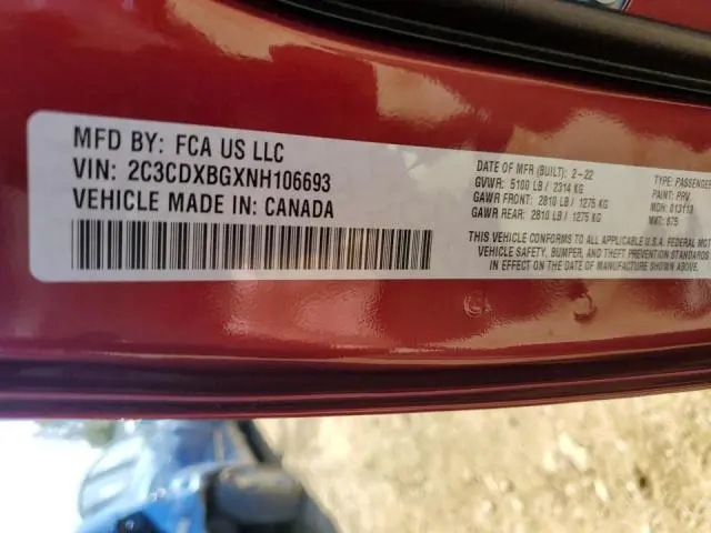 2022 DODGE CHARGER SXT  