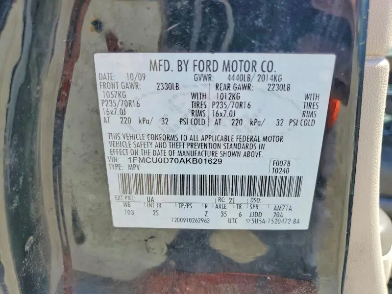 2010 FORD ESCAPE XLT  