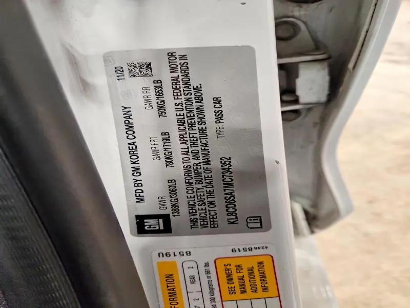 2021 CHEVROLET SPARK 1LT  
