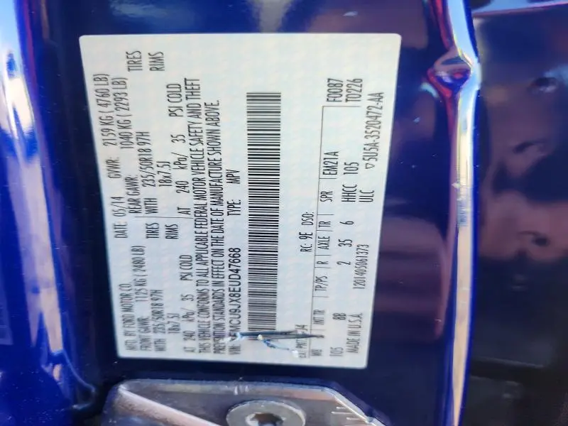 2014 FORD ESCAPE TITANIUM  