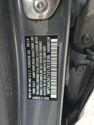 2015 PORSCHE PANAMERA 2  
