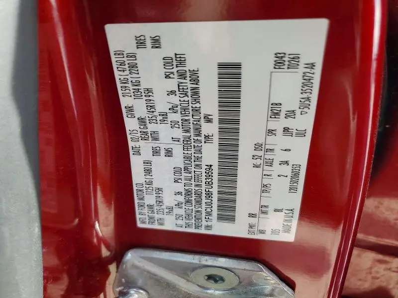 2015 FORD ESCAPE TITANIUM  