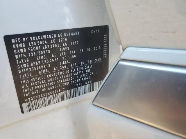 2017 VOLKSWAGEN TIGUAN SPORT  