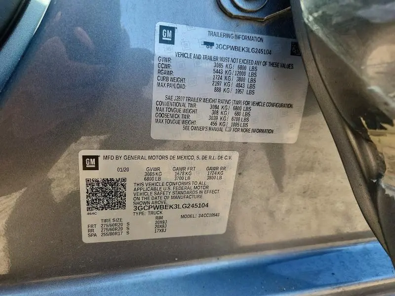 2020 CHEVROLET SILVERADO C1500 CUSTOM  