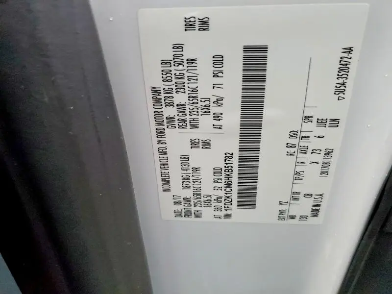 2017 FORD TRANSIT T-150  