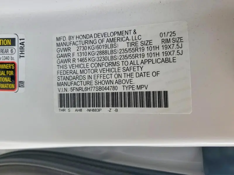 2025 HONDA ODYSSEY SPORT-L  