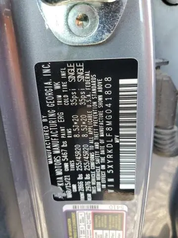 2021 KIA SORENTO SX  