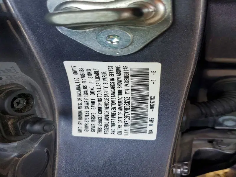 2017 HONDA CIVIC EX  