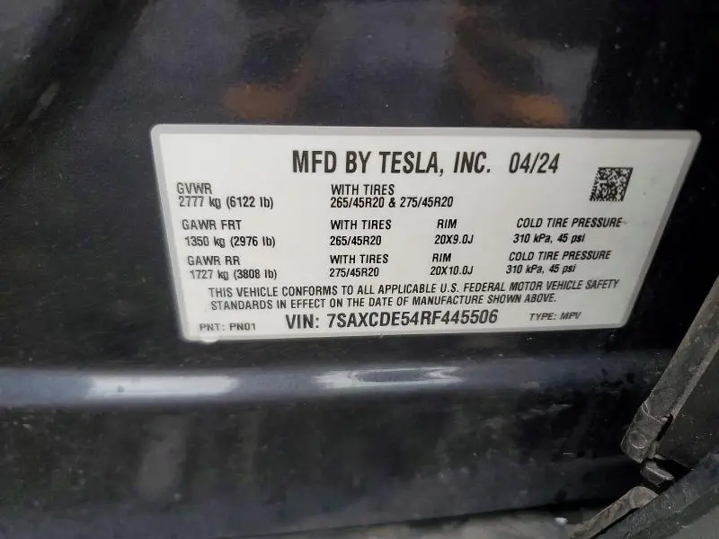 2024 TESLA MODEL X   