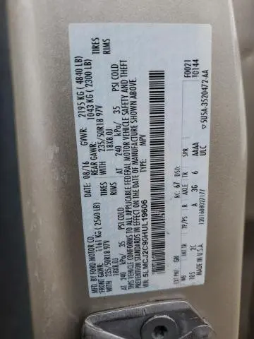 2017 LINCOLN MKC SELECT  