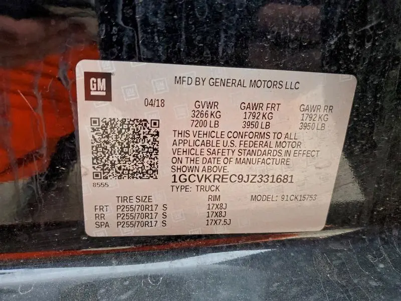 2018 CHEVROLET SILVERADO K1500 LT  