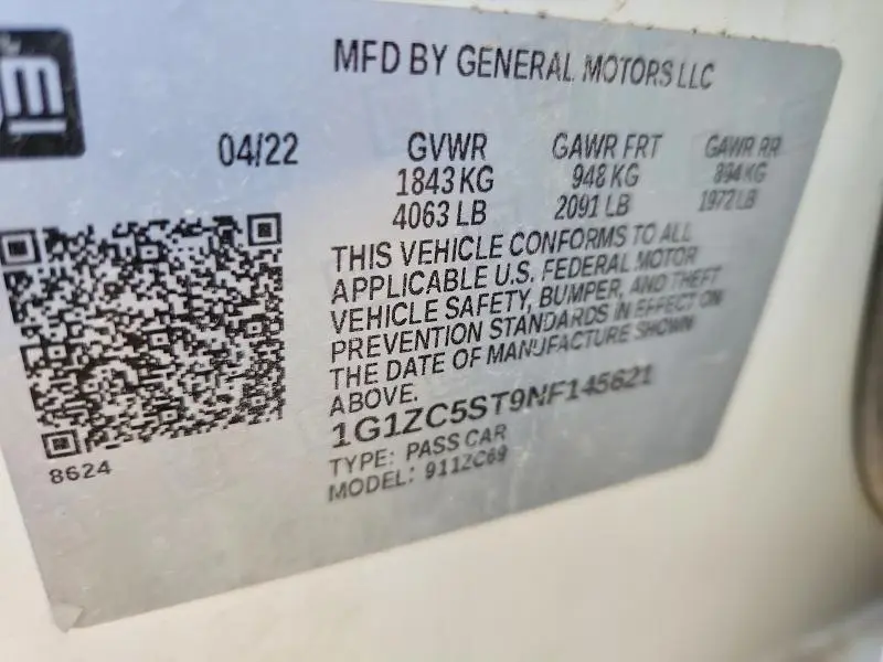 2022 CHEVROLET MALIBU LS  