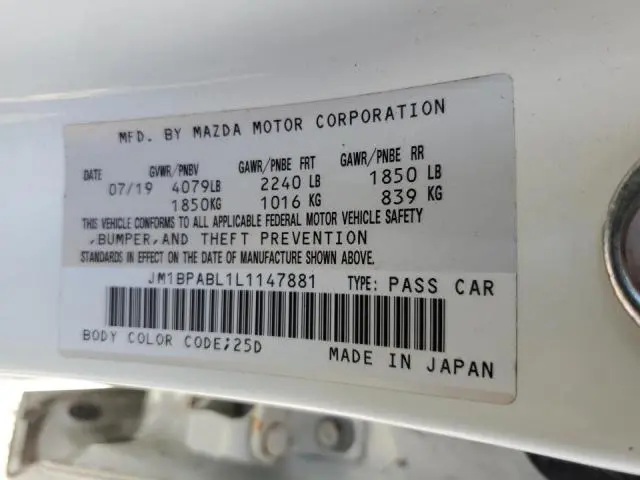 2020 MAZDA 3   
