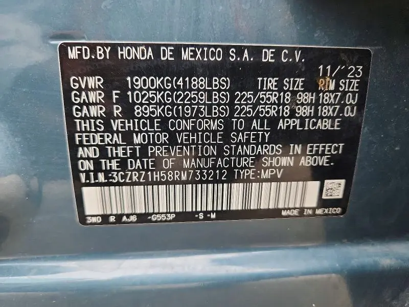 2024 HONDA HR-V SPORT  