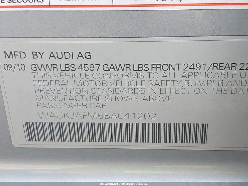 2011 AUDI A3 2.0 TDI PREMIUM