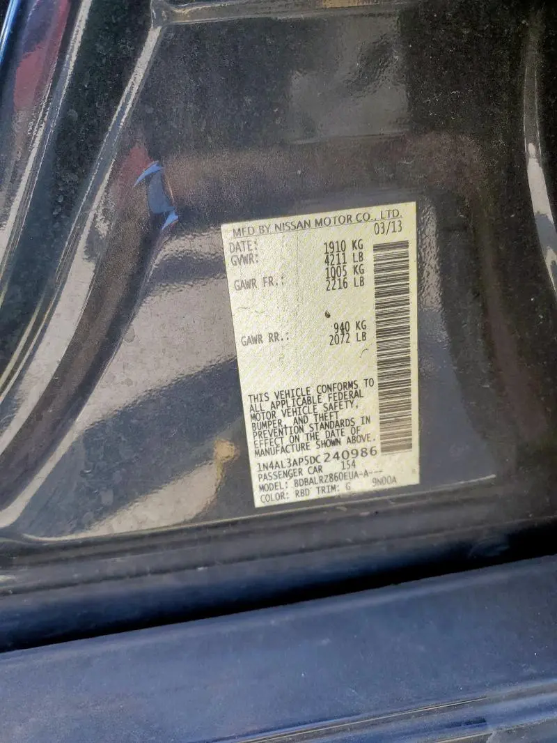 2013 NISSAN ALTIMA 2.5  