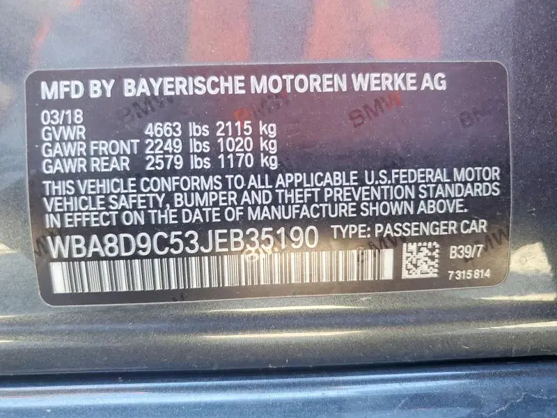 2018 BMW 330 XI  