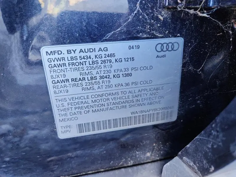 2019 AUDI Q5 PREMIUM PLUS  