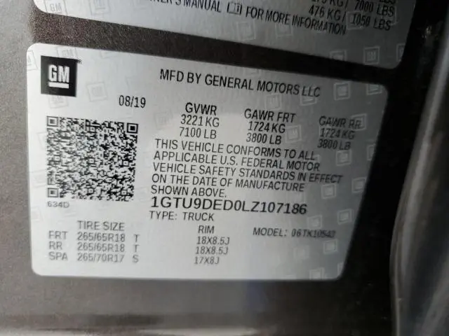 2020 GMC SIERRA K1500 SLT  