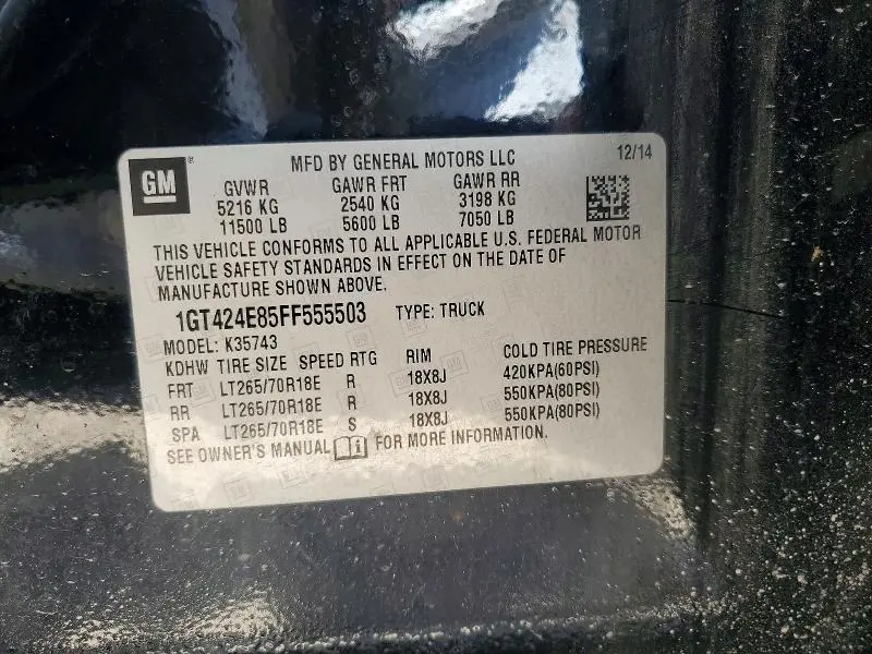 2015 GMC SIERRA K3500 DENALI  