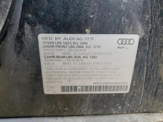 2016 AUDI Q5 PREMIUM  