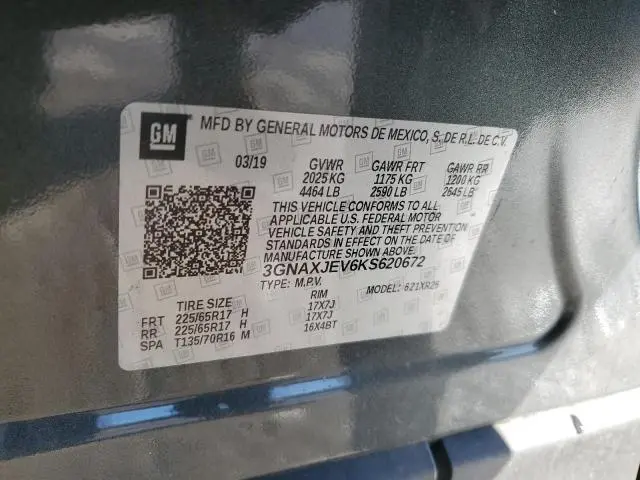 2019 CHEVROLET EQUINOX LT  