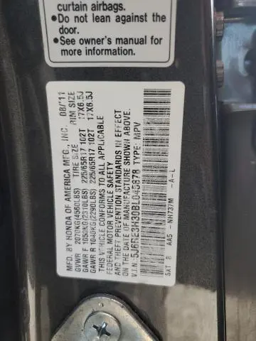 2011 HONDA CR-V LX  