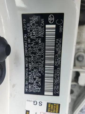 2020 TOYOTA COROLLA LE  