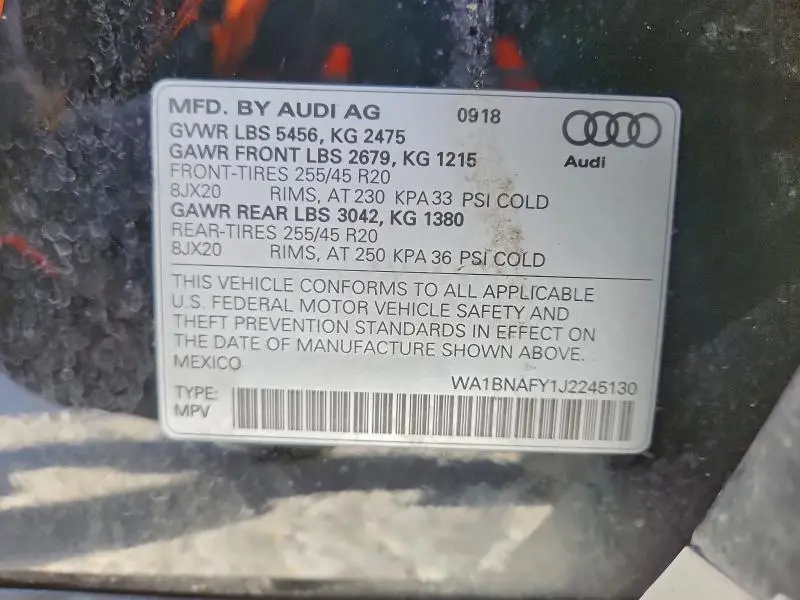 2018 AUDI Q5 PREMIUM PLUS  
