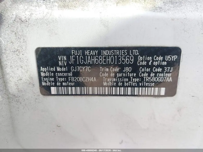 2014 SUBARU IMPREZA 2.0I LIMITED