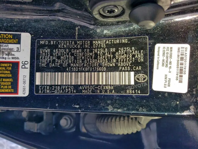 2015 TOYOTA CAMRY HYBRID  