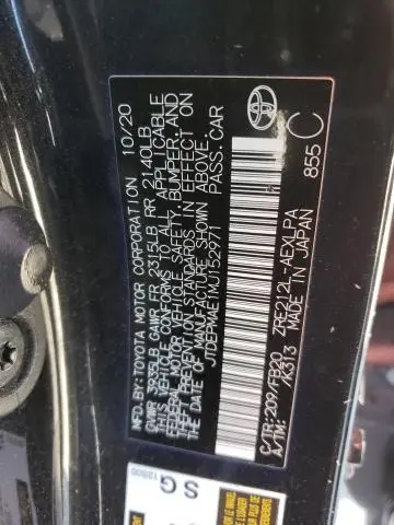 2021 TOYOTA COROLLA LE  