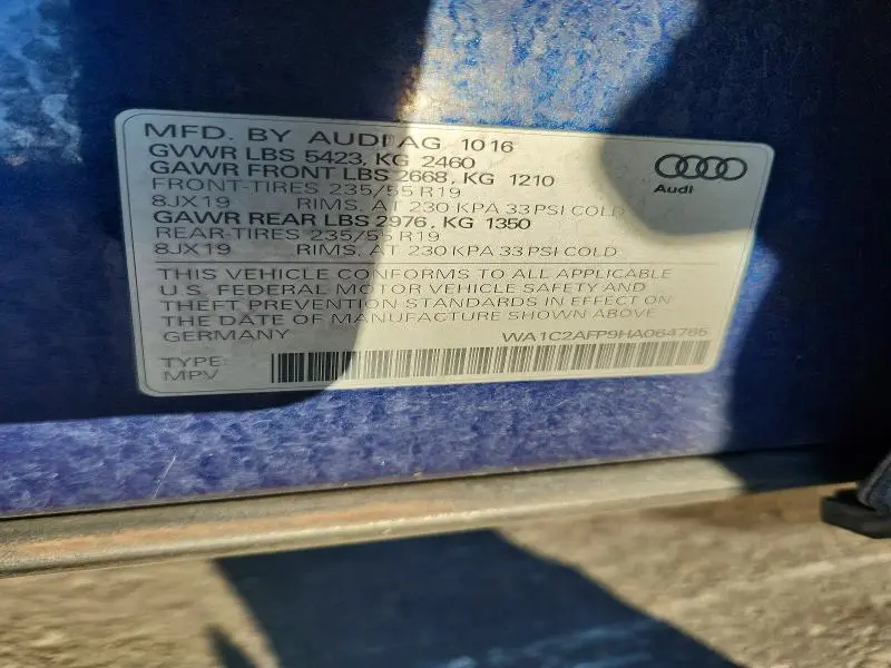 2017 AUDI Q5 PREMIUM  