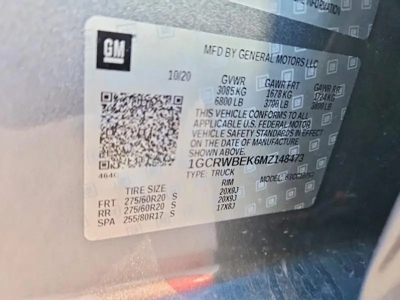 2021 CHEVROLET SILVERADO C1500 CUSTOM  