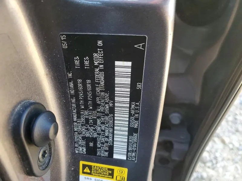 2015 TOYOTA HIGHLANDER XLE  