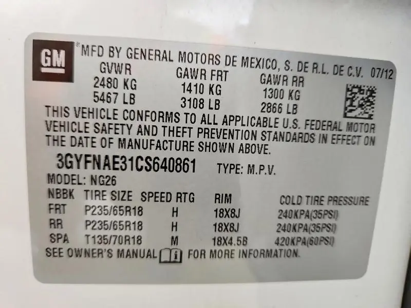 2012 CADILLAC SRX LUXURY COLLECTION  