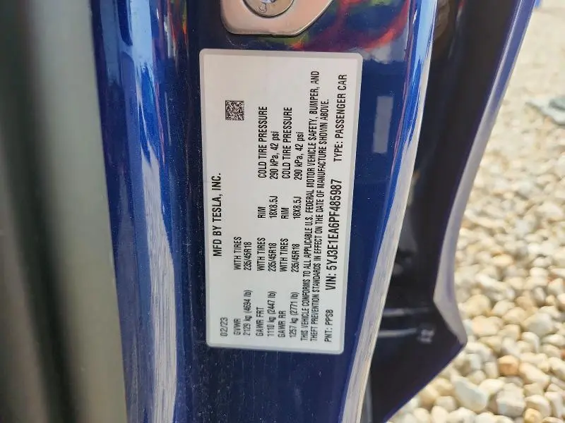2023 TESLA MODEL 3   