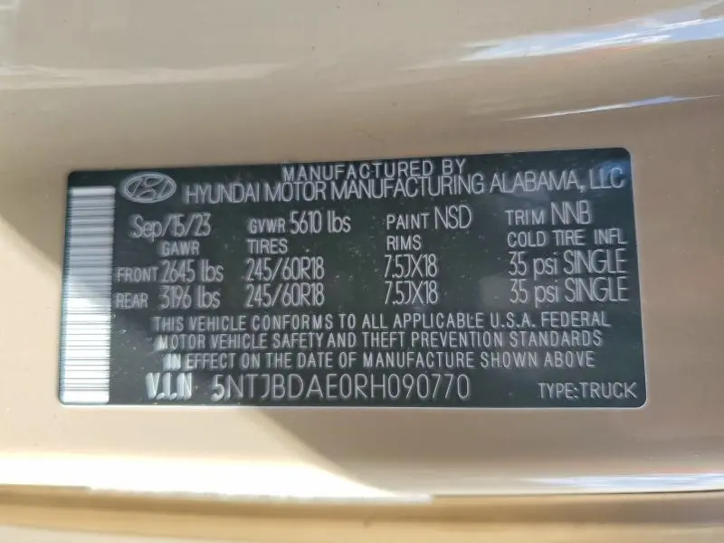 2024 HYUNDAI SANTA CRUZ SEL  