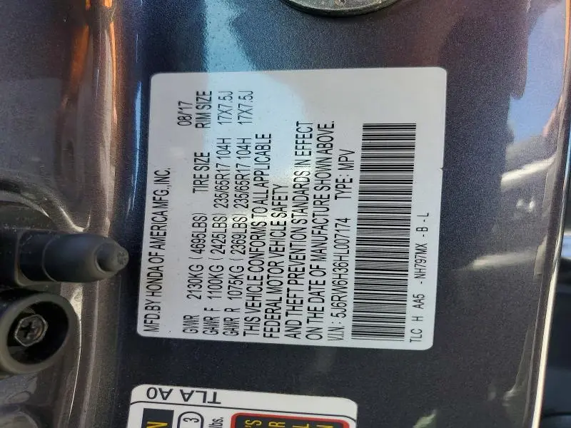 2017 HONDA CR-V LX  