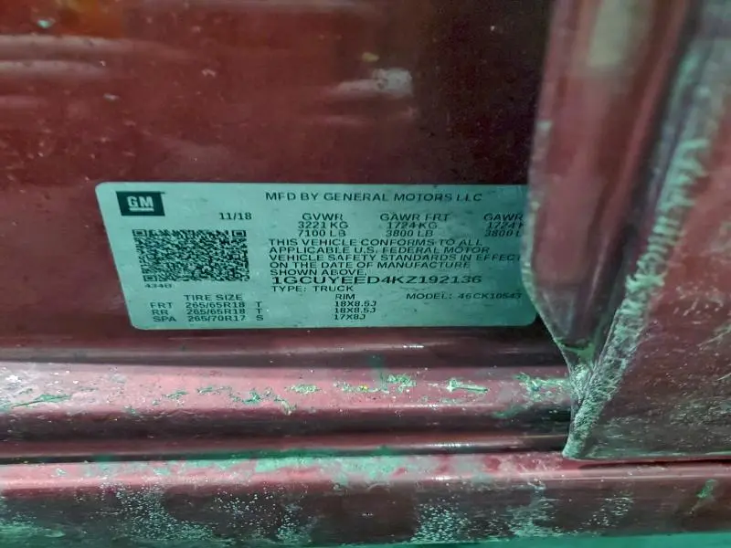 2019 CHEVROLET SILVERADO K1500 RST  