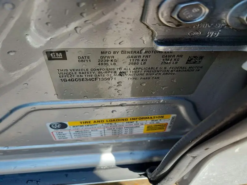 2012 BUICK LACROSSE   