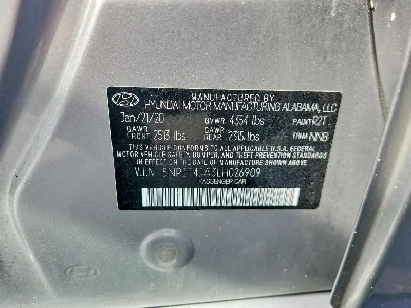 2020 HYUNDAI SONATA SEL  
