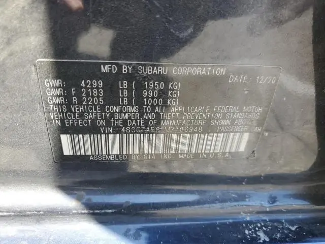 2021 SUBARU IMPREZA   