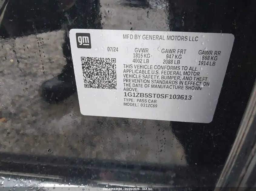 2025 CHEVROLET MALIBU FWD LS