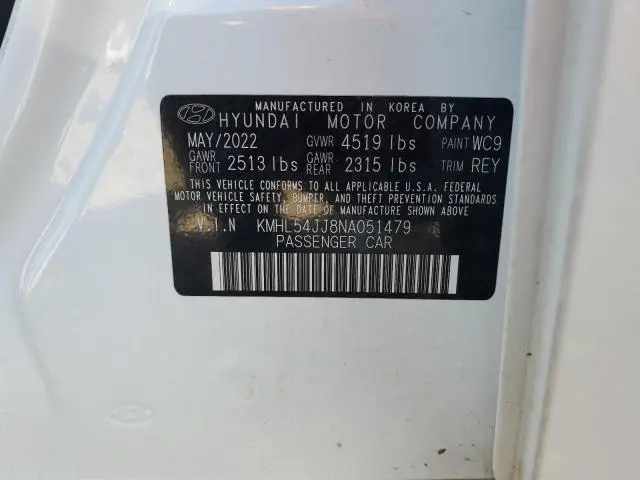 2022 HYUNDAI SONATA HYBRID  