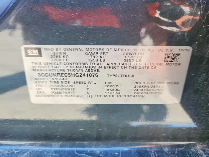 2017 CHEVROLET SILVERADO K1500 LT  