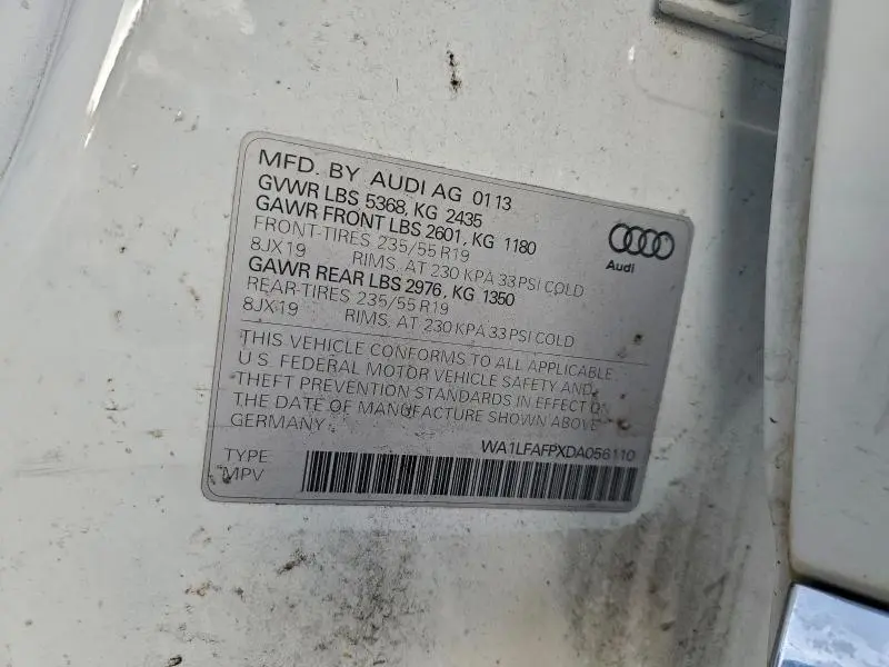 2013 AUDI Q5 PREMIUM PLUS  